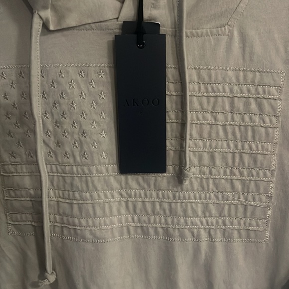 NWT AKOO Men's Lightweight Beige Hoodie size 4XLarge - Picture 3 of 5